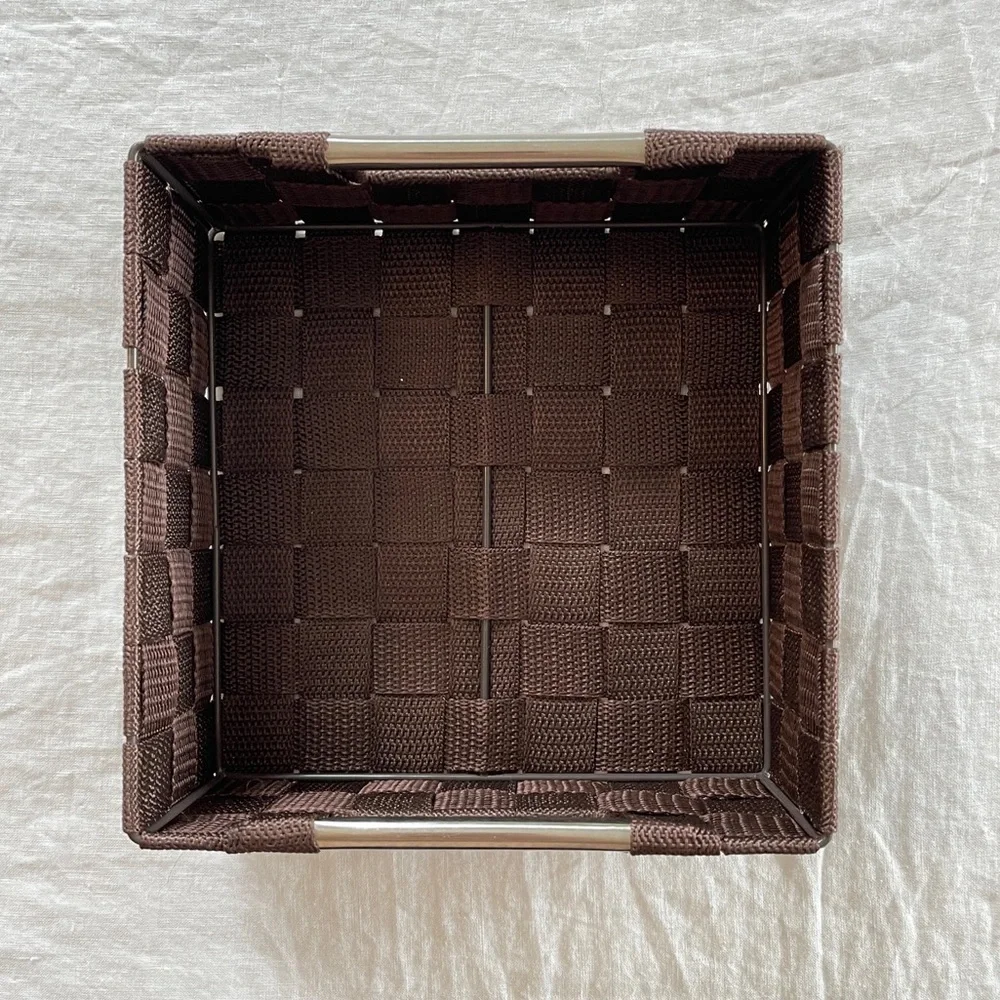 Woven Storage Basket with Built-in Handles
